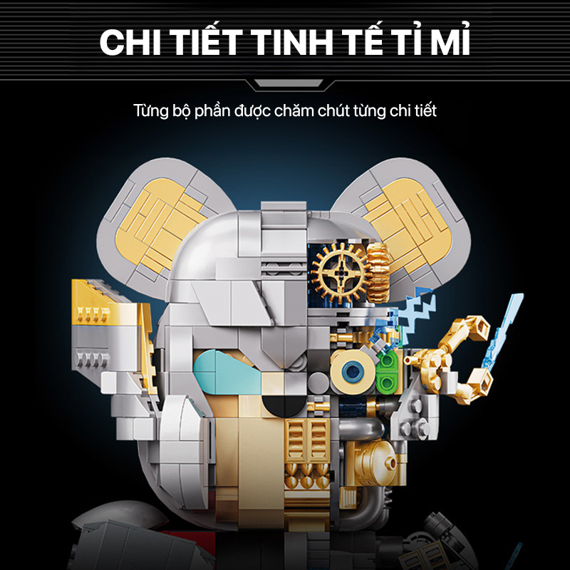Mô hình lắp ghép - Bear Robot - Thor 188011 1 mo hinh lap ghep bear robot thor 188011 01